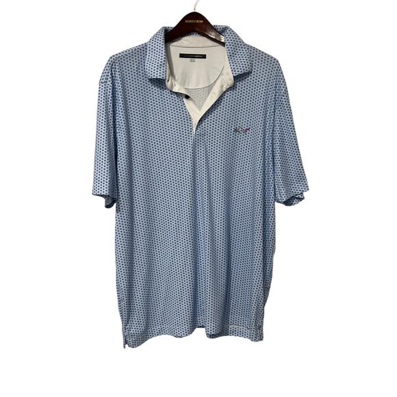 Greg Norman Blue Floral Print Golf Shirt, Size XXL, 1287-D - Picture 2 of 5